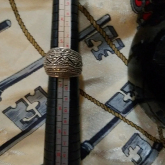 Vintage Sterling marcasite ring‎ 6.5 - Picture 3 of 5